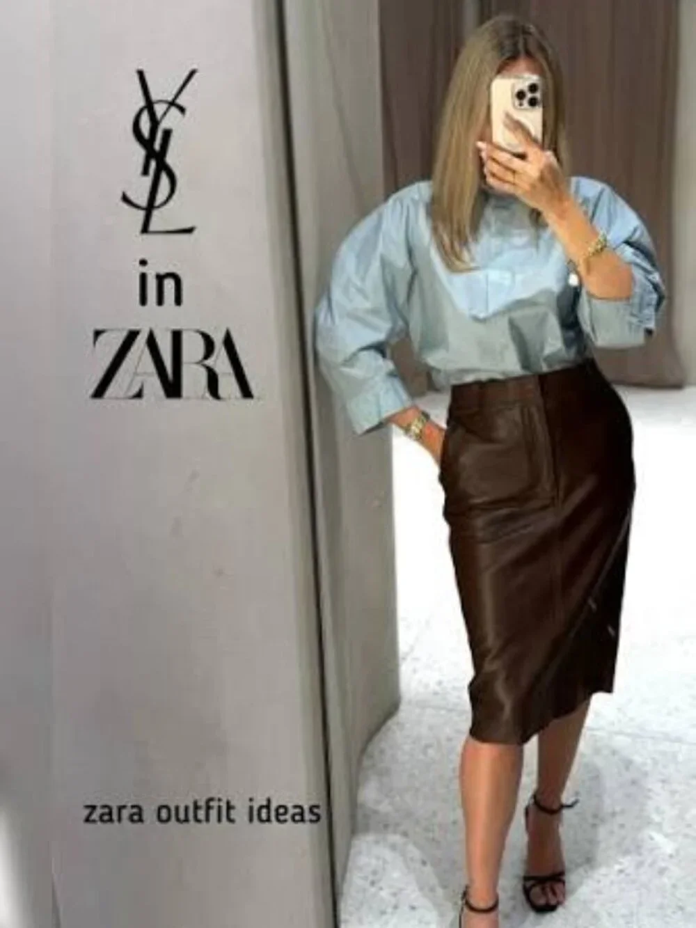 NWT ZARA ZW COLLECTION LIMITED EDITION LEATHER‎ MIDI SKIRT